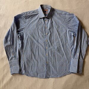 Thomas Pink Blue Gingham Check Cotton Shirt